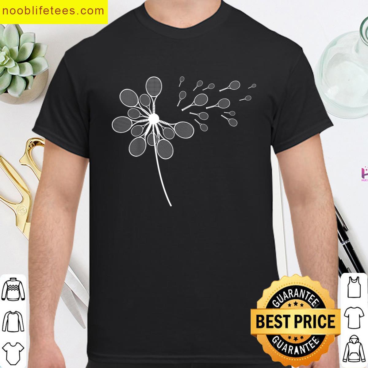 Dandelion Tennis Racket For Tennis Player premium shirt