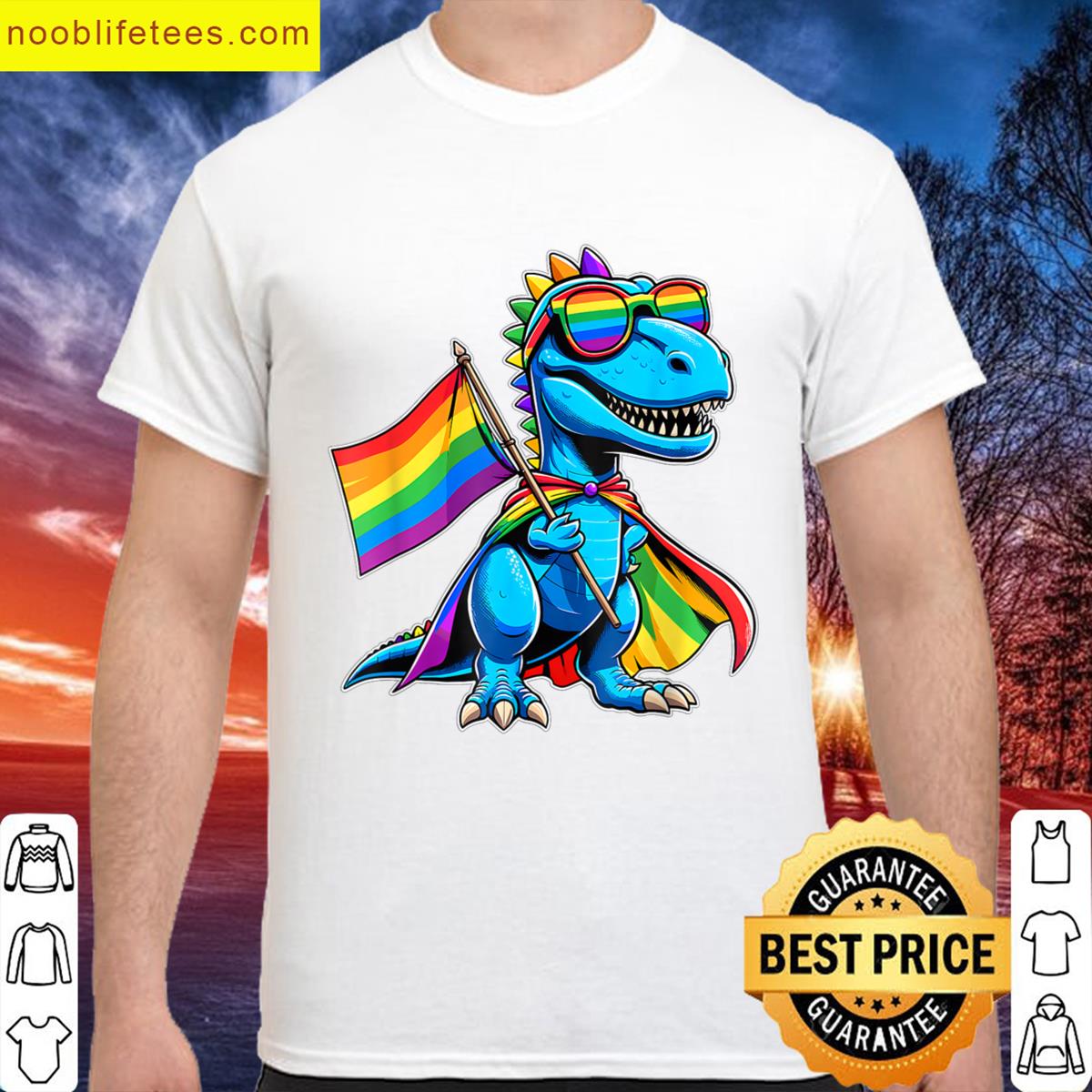 Dinosaur Gay Pride Lgbt Rainbow Flag premium shirt