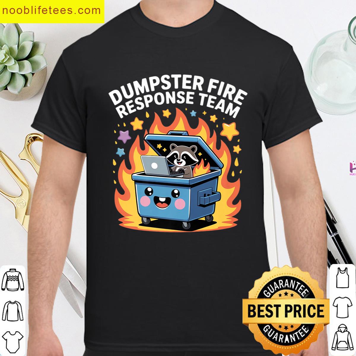 Dumpster Fire Response Team Chaos Funny Meme Kawaii Employee Premium premium shirt