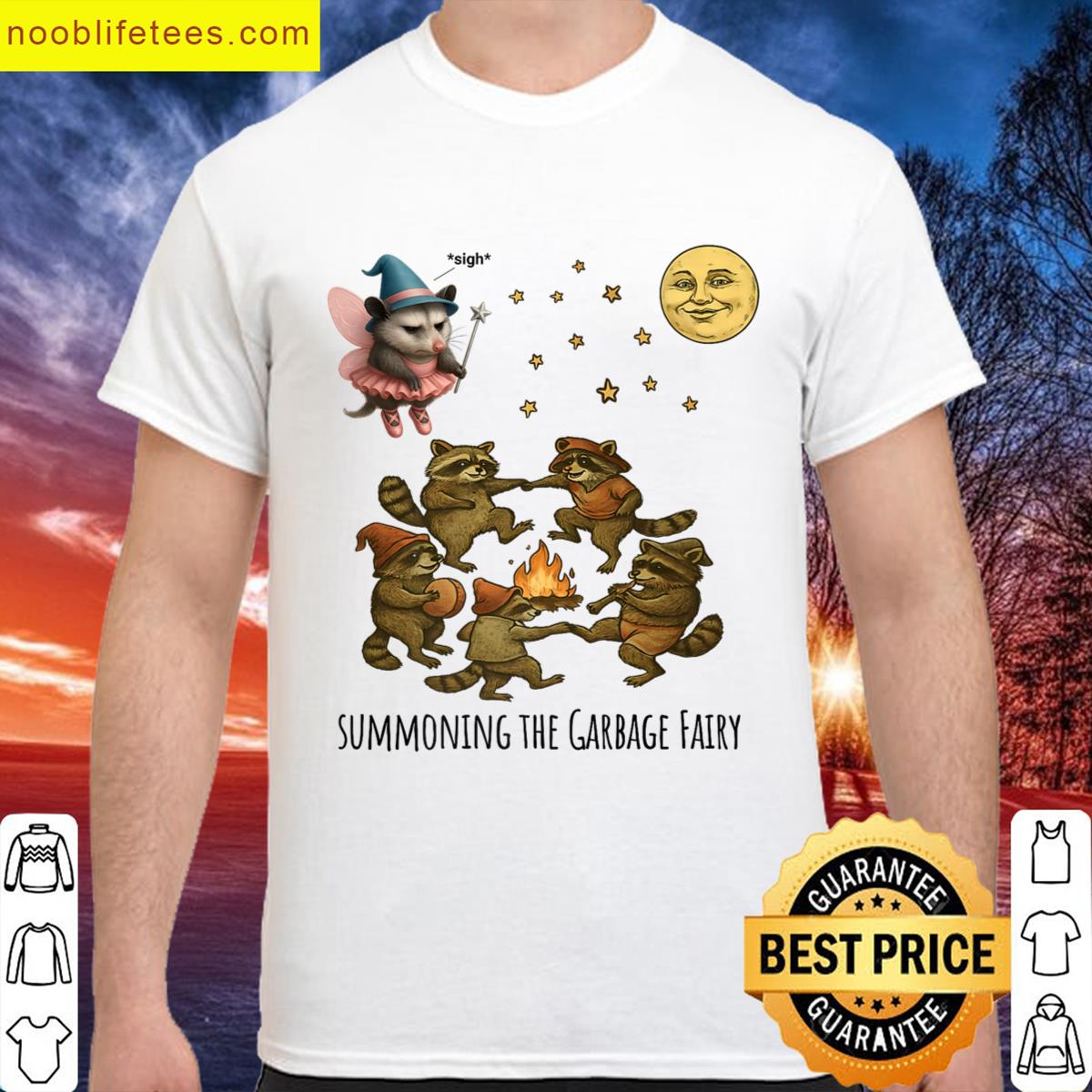 Funny Dancing Racoons Summoning The Garbage Fairy Possum Premium premium shirt