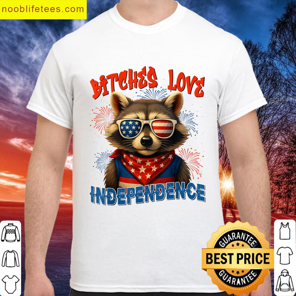Funny Feral Independence Day Raccoon Usa Patriotic premium shirt