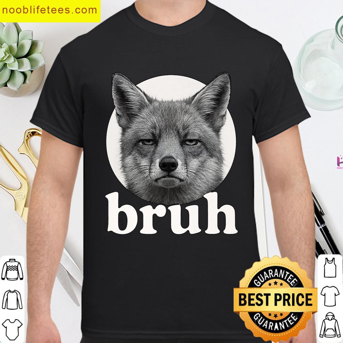 Funny Fox Bruh Humor Meme Zoo Day Boys Girls Premium premium shirt