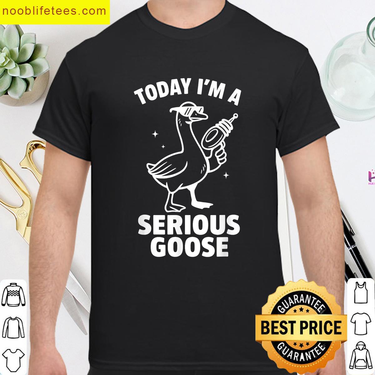 Funny Serious Goose Meme Today Im A Goose Joke Saying premium shirt