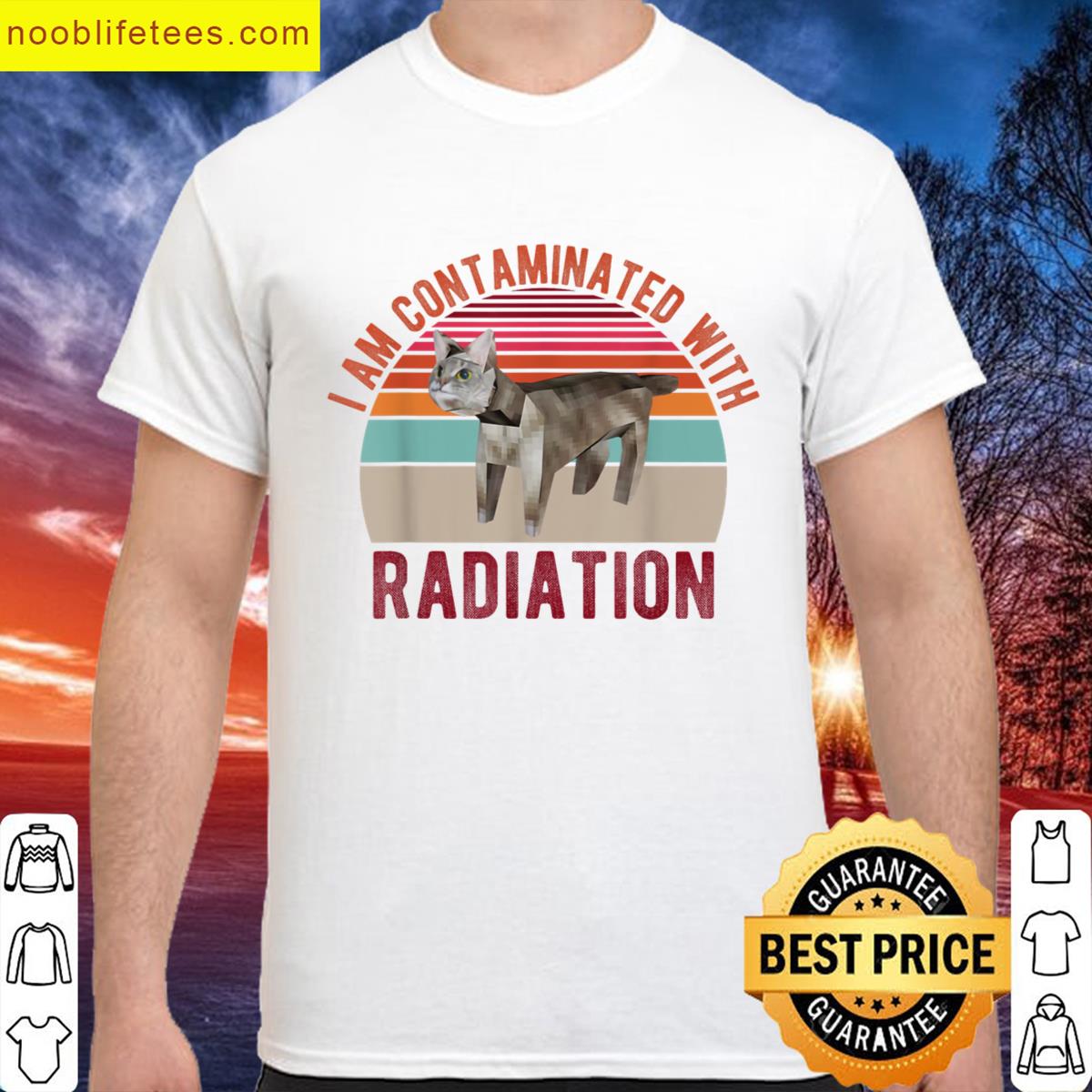 I Am Contaminated With Radiation Cat Meme Retro premium shirt