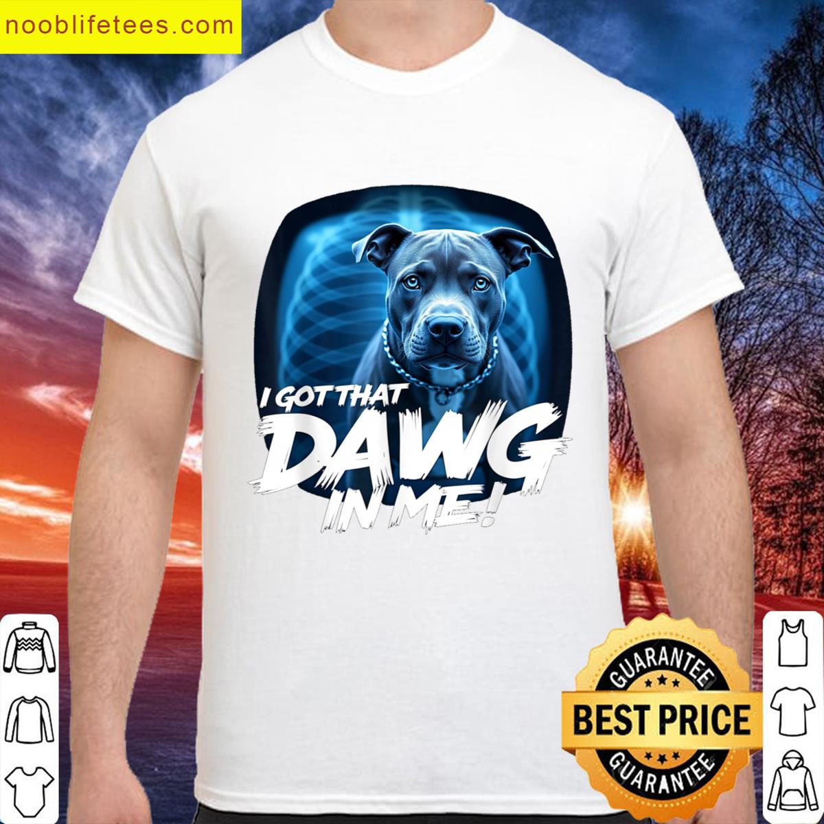 I Got That Dawg In Me Xray Pitbull Comic Ironic Meme premium shirt