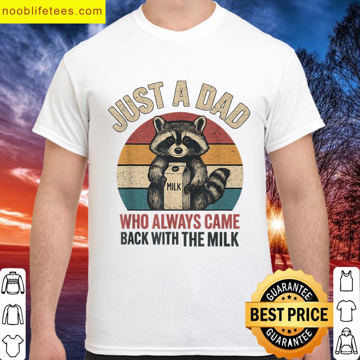 Just A Dad Who Always Came Back Funny Fathers Day Dad Retro premium shirt