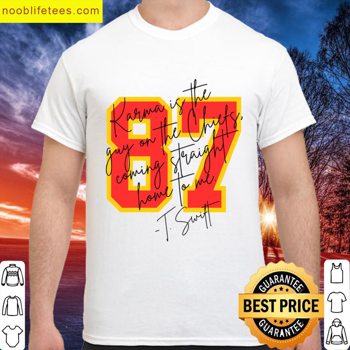 Karma Is The Guy On The Chiefs Taylors Boyfriend Oversized premium shirt