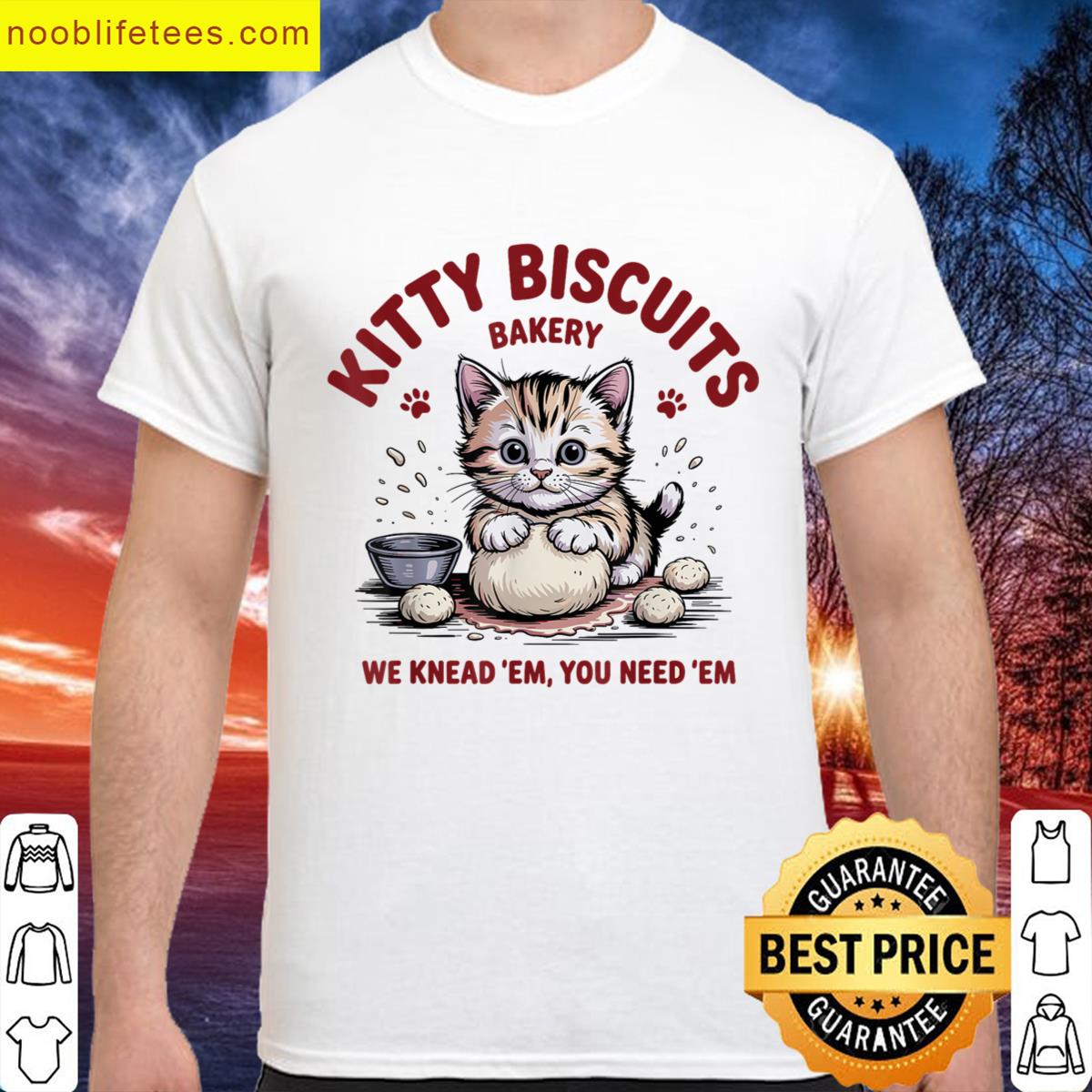 Kitty Biscuits We Knead Em You Need Em Cat Lover Baking premium shirt